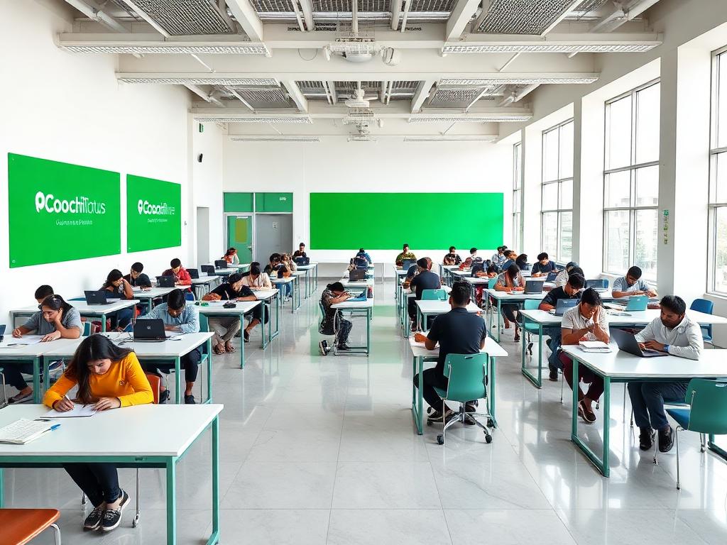 Students studying at the CivilsTap study hall in Chandigarh